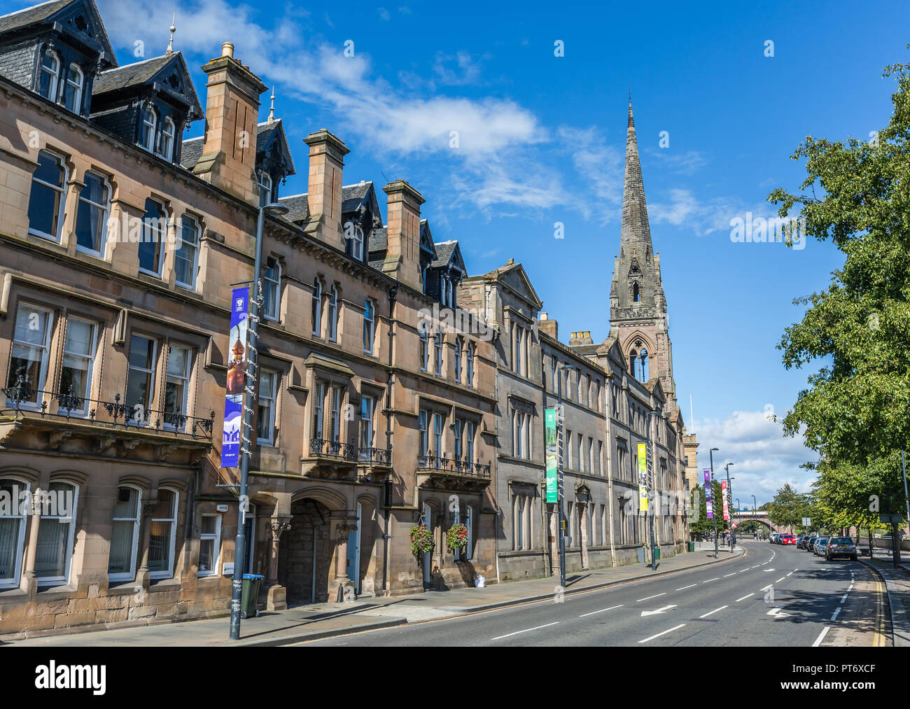 The city centre of Perth in Scotland, UK Stock Photo