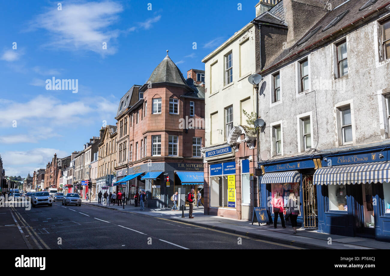 The city centre of Perth in Scotland, UK Stock Photo