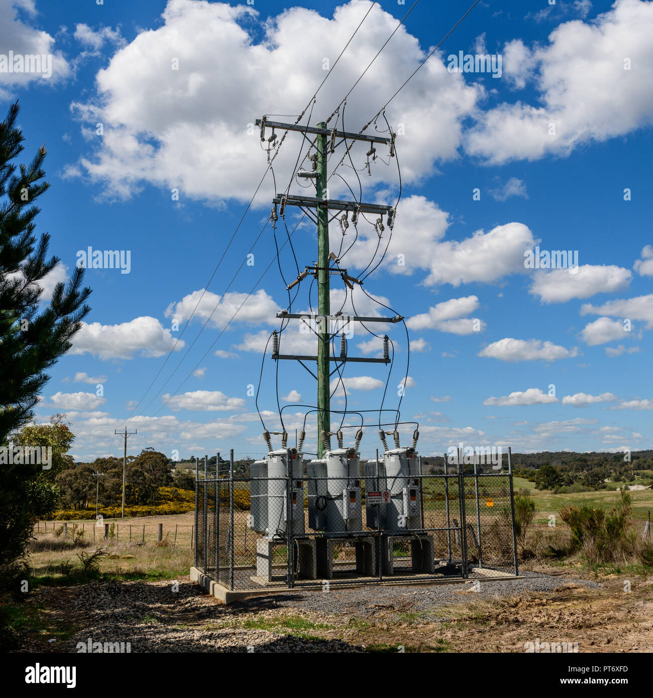 Electricity and power supply rura Australia Stock Photo Alamy