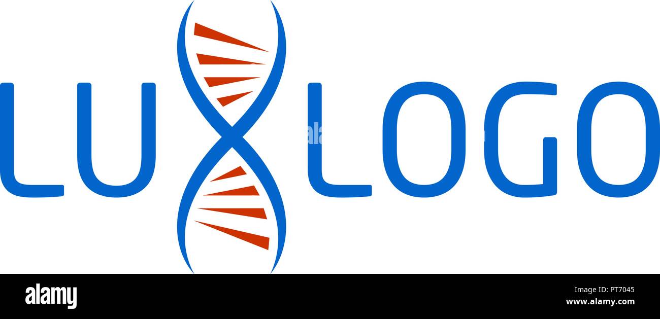 Lux DNA company logo vector template. Stock Vector