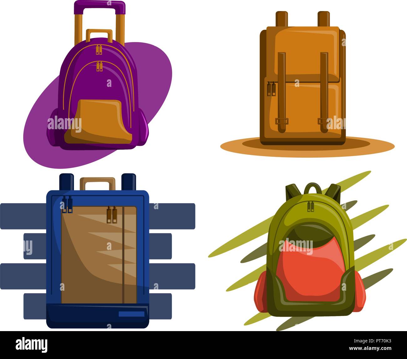 Bag Back to School Vector Set Stock Vector Image & Art - Alamy