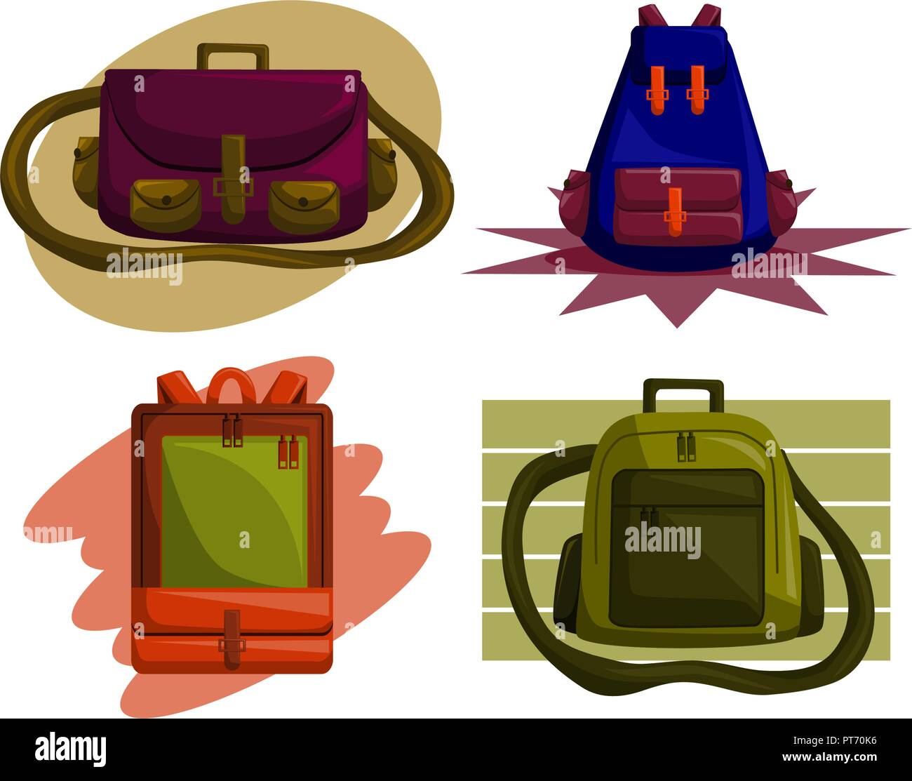 Bag Back to School Vector Set Stock Vector Image & Art - Alamy