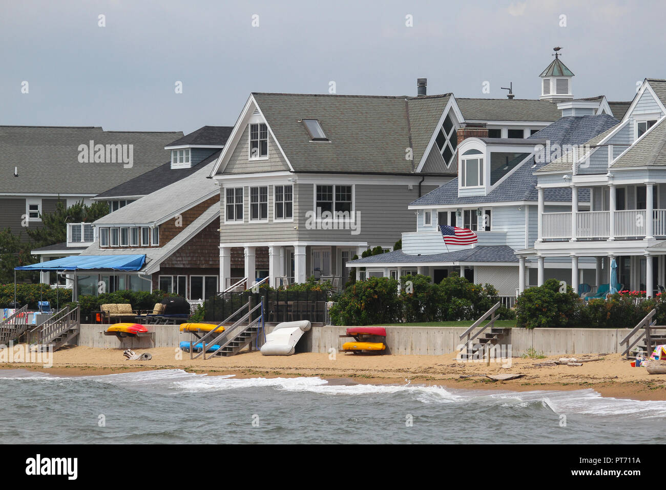 Beachfront homes in Madison, Connecticut, United States Stock Photo Alamy