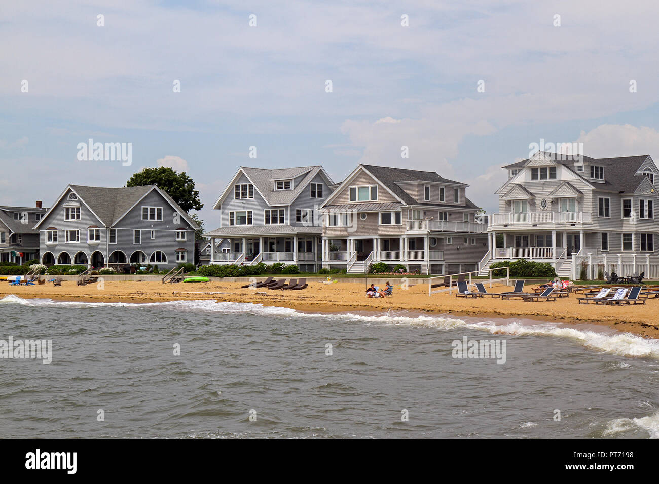 Beachfront homes in Madison, Connecticut, United States Stock Photo Alamy