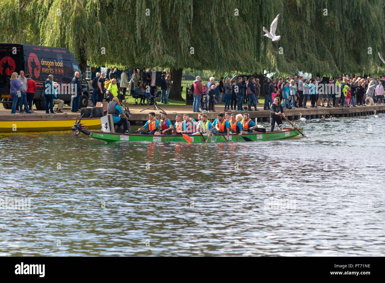 Stratford upon Avon Warwickshire England UK September 16th 2018 Dragon Boat racing on the river Stock Photo