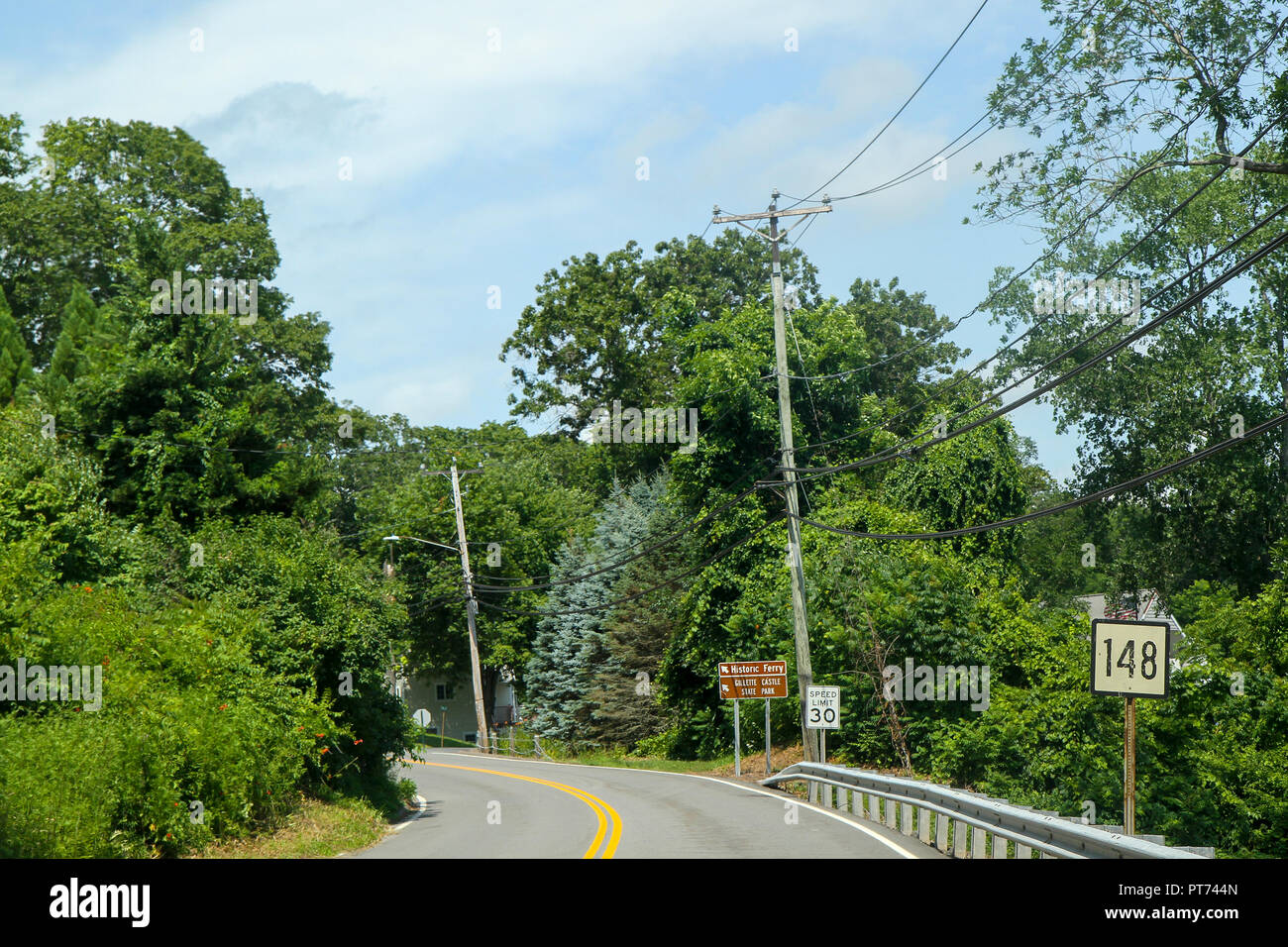A summer drive in Connecticut, United States Stock Photo