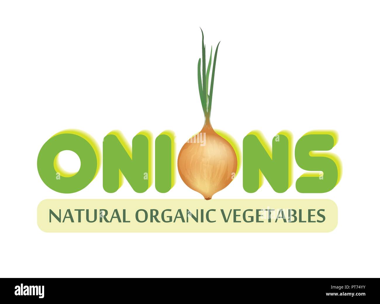 Logo with Onion Stock Vector