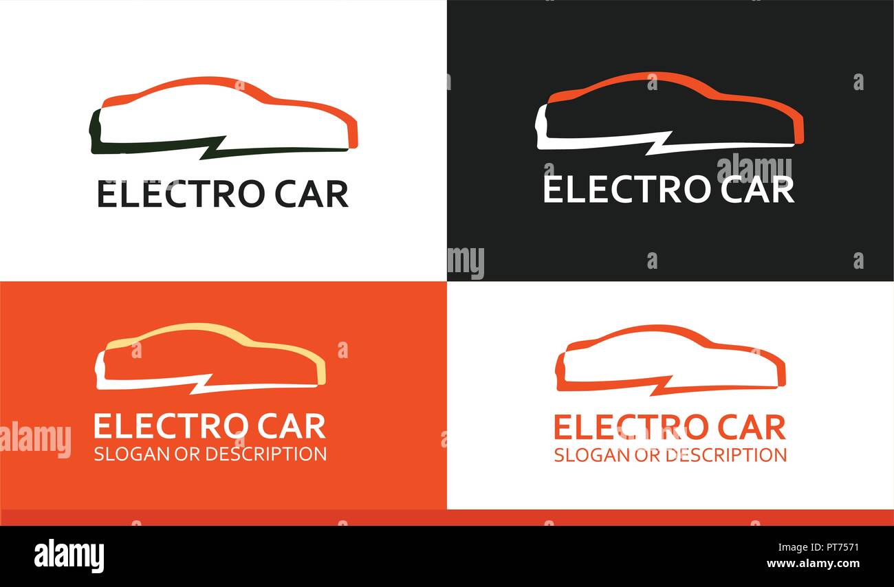 Colorful Logo of Electro Car Stock Vector