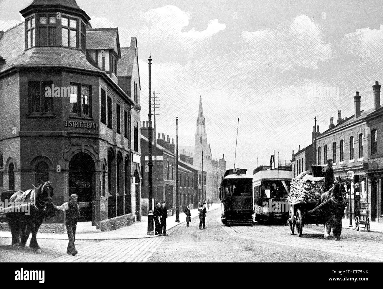 Manchester Road, Castleton early 1900s Stock Photo