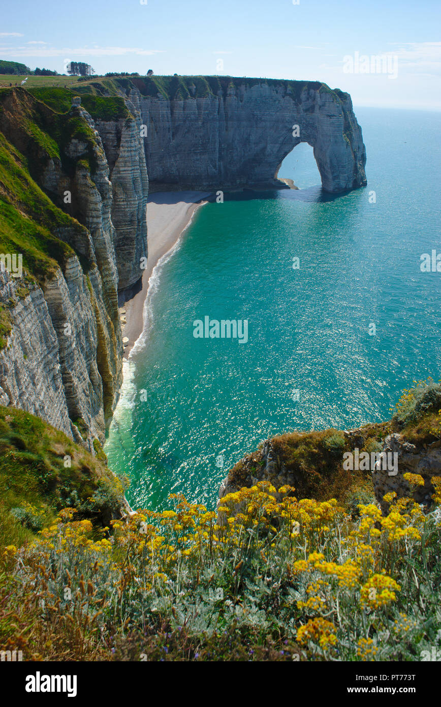 Famous cliffs etretat in normandy hi-res stock photography and images ...