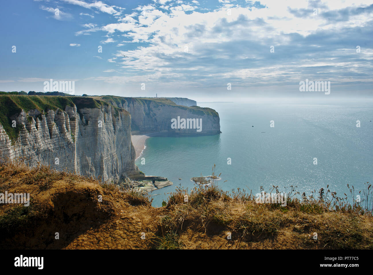 View of the cliffs of Etretat in Normandy, France Stock Photo - Alamy