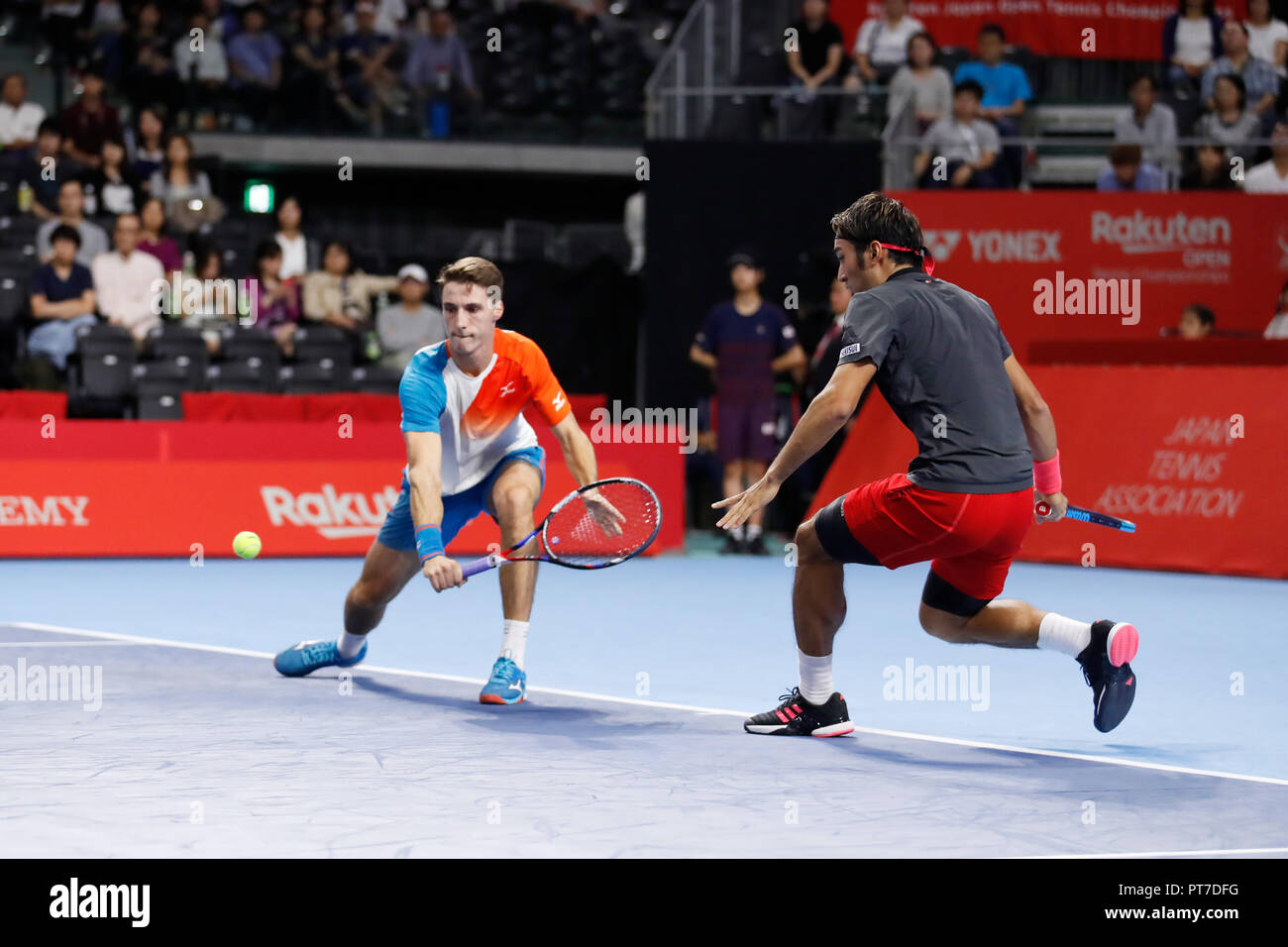Tokyo, Japan. 6th Oct, 2018. Yasutaka Uchiyama (JPN) & Joe Salisbury