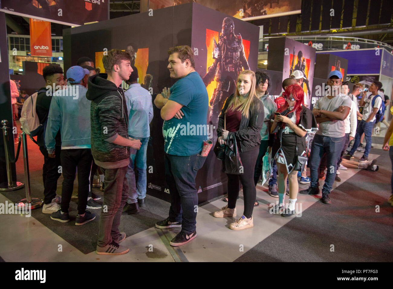 Johannesburg, South Africa. 7th Oct 2018. Gamers visit the rAge, South