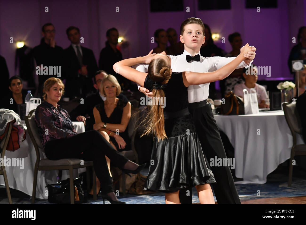 London, UK. 7th Oct 2018. Chizzy Akudolu is on a panel judging young professional dancers, with ticket proceeds raising money for Children in Need for the Paul Killick - Killick Royale Championships 2018 at The Grosvenor House Hotel, London, UK. 7 October 2018. Credit: Picture Capital/Alamy Live News Stock Photo