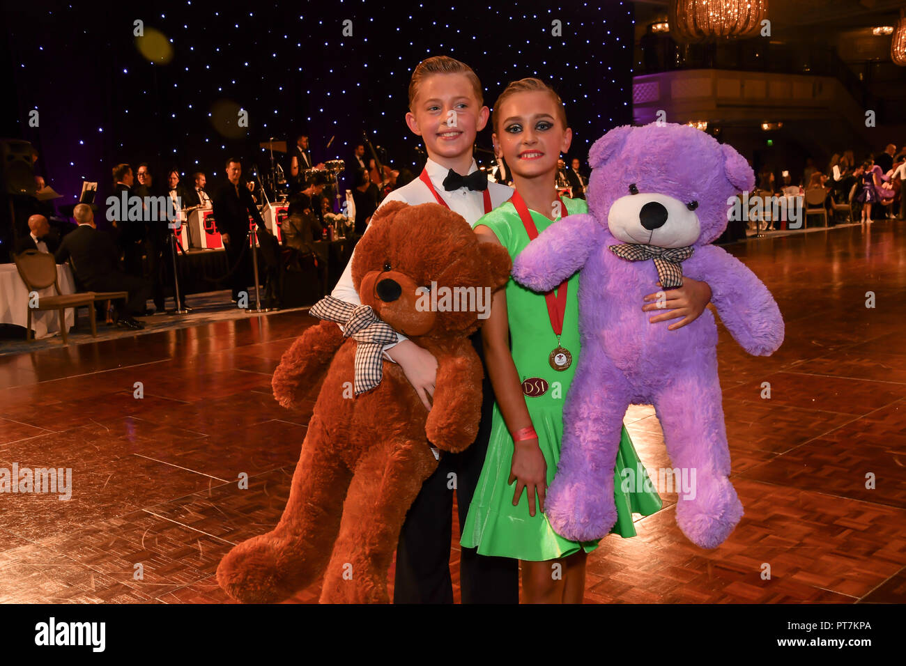 London, UK. 7th Oct 2018. Nathan Storey of Strictly School Dancing Ltd and Olivia Smorga of Nice n Easy - Dance Studios in Bournemouth winner of the Paul Killick - Killick Royale Championships 2018 at The Grosvenor House Hotel, London, UK. 7 October 2018. Credit: Picture Capital/Alamy Live News Stock Photo