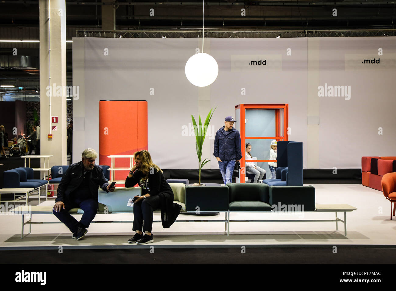 Nadarzyn Poland 7th Oct 2018 Visitors Look At Furniture At