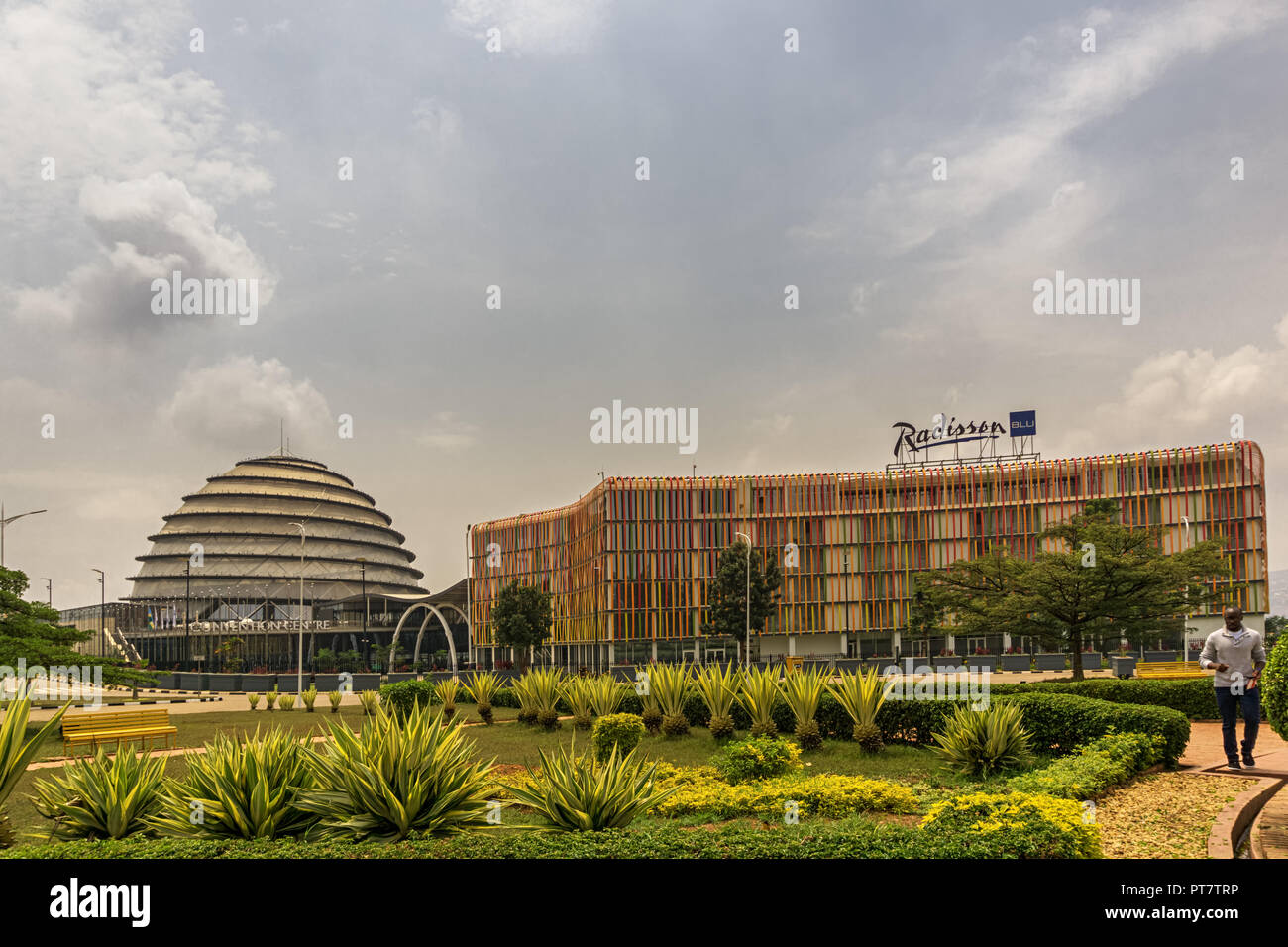 KIGALI,RWANDA OCTOBER 19,2017 KG 2 Roundabout area This road is free