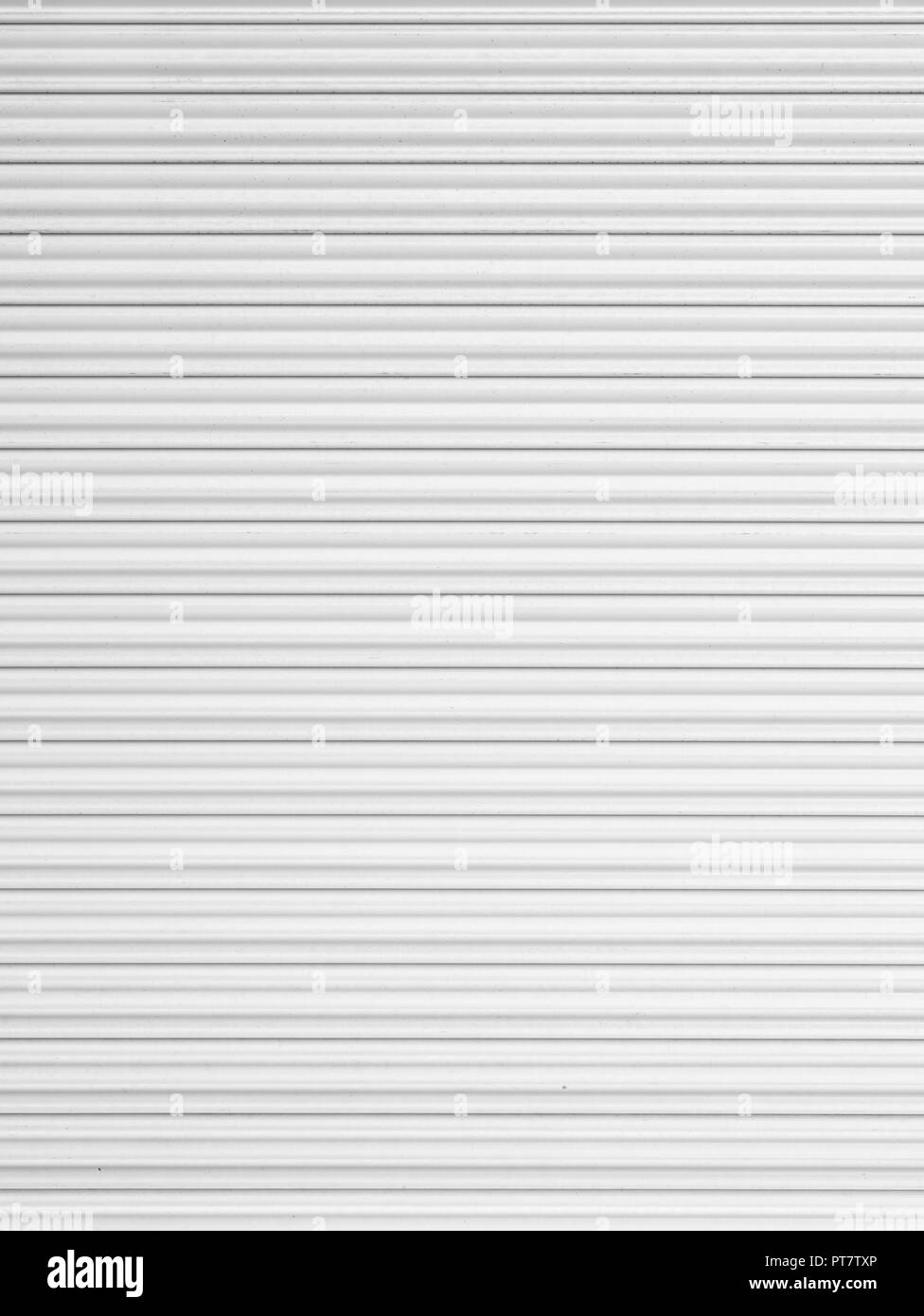 corrugated metal sheet,white Slide door ,roller shutter texture Stock Photo