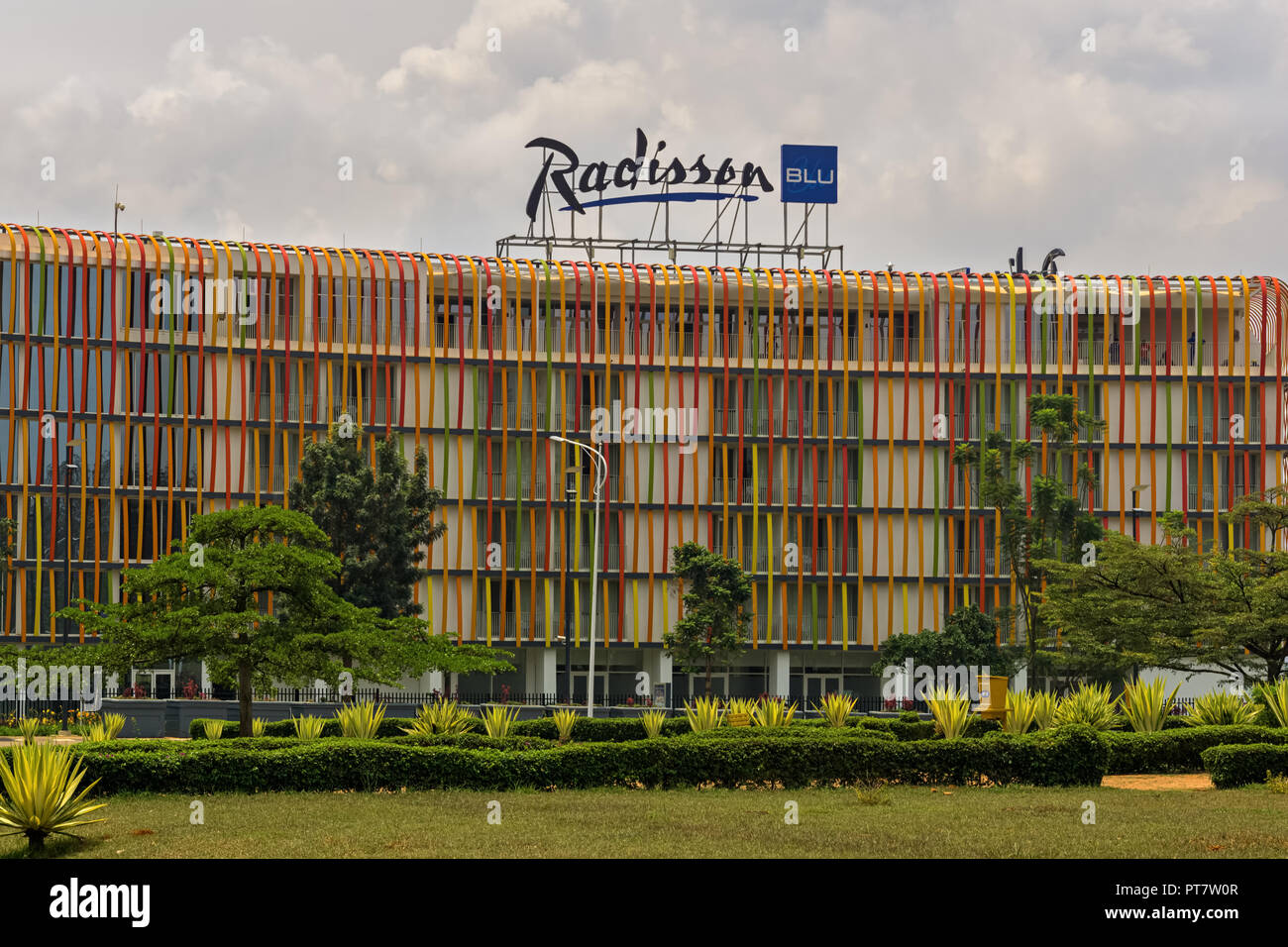 KIGALI,RWANDA OCTOBER 19,2017 KG 2 Roundabout area This road is free