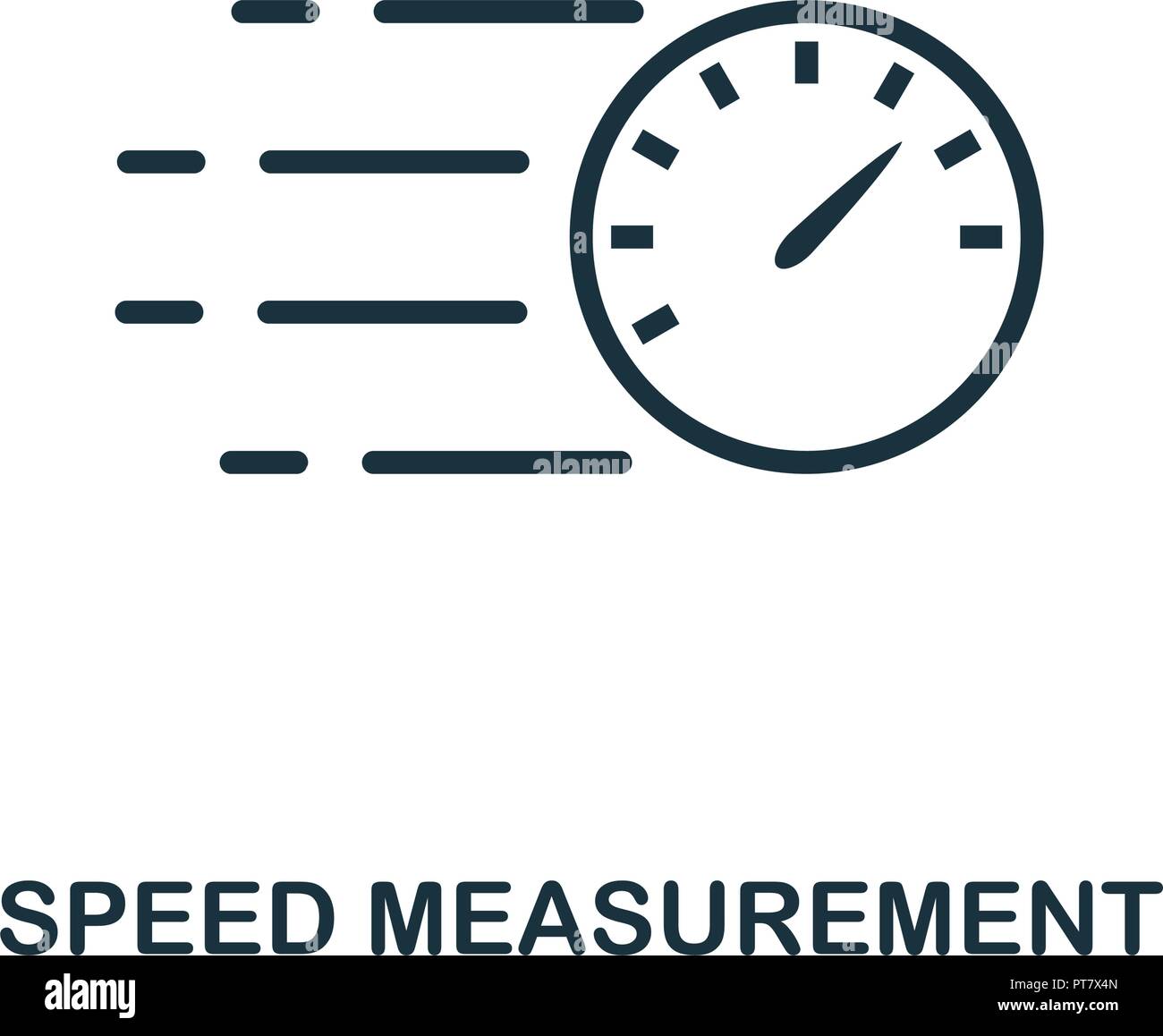 Speed Measurement icon. Monochrome style design from measurement
