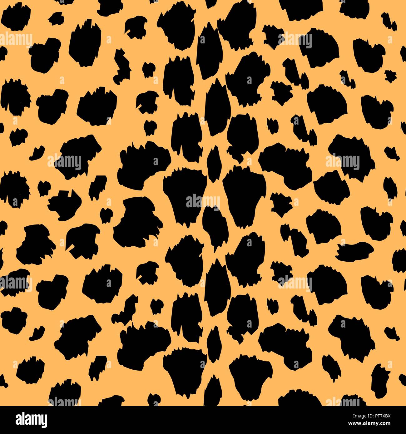 Vector seamless pattern with leopard fur texture. Repeating leopard fur ...
