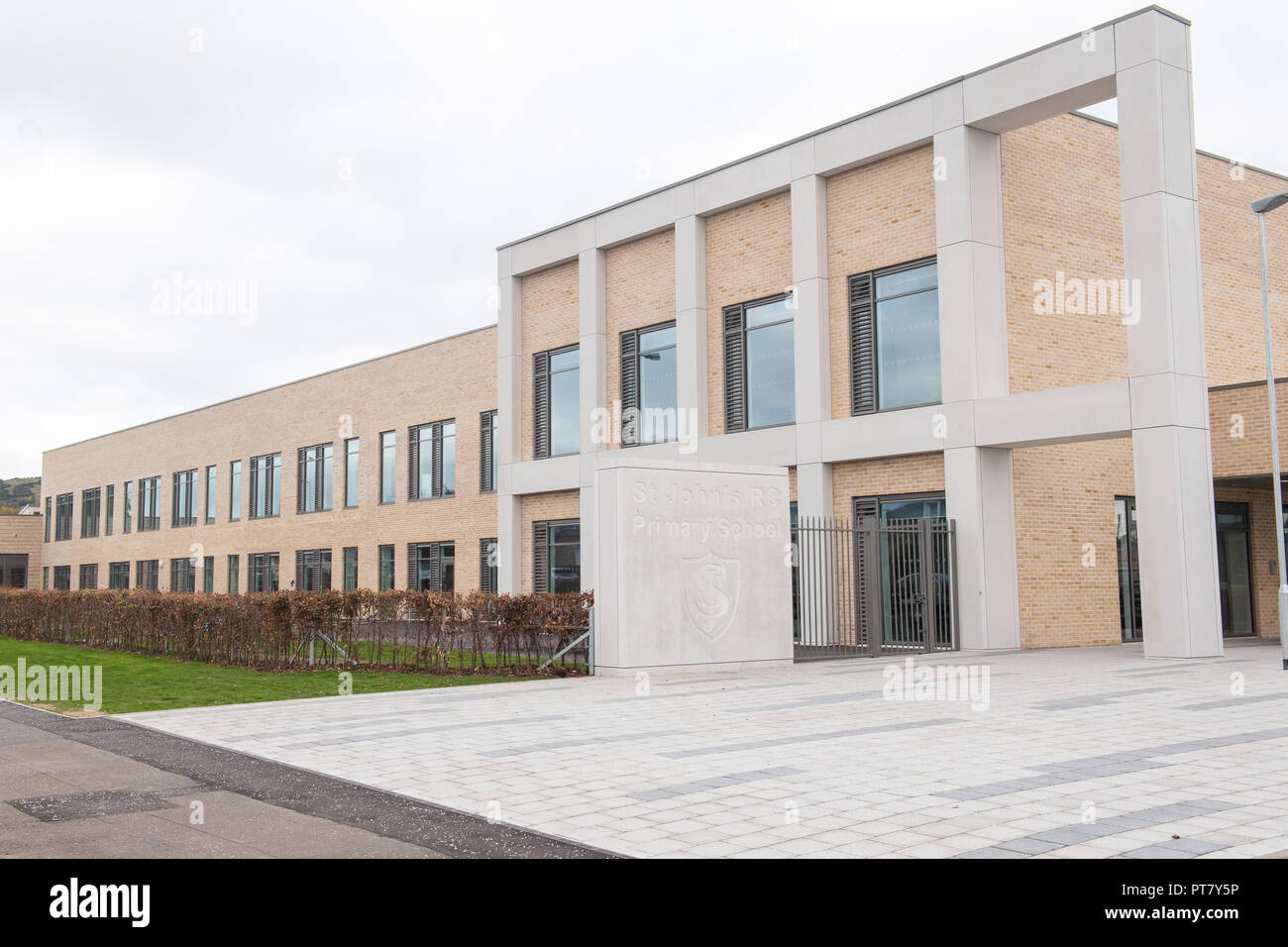 Deputy First Minister John Swinney officially opening new St John’s RC Primary School, Edinburgh Stock Photo