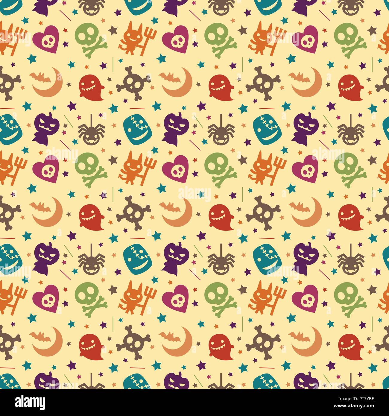 cute hallowen pattern background Stock Vector