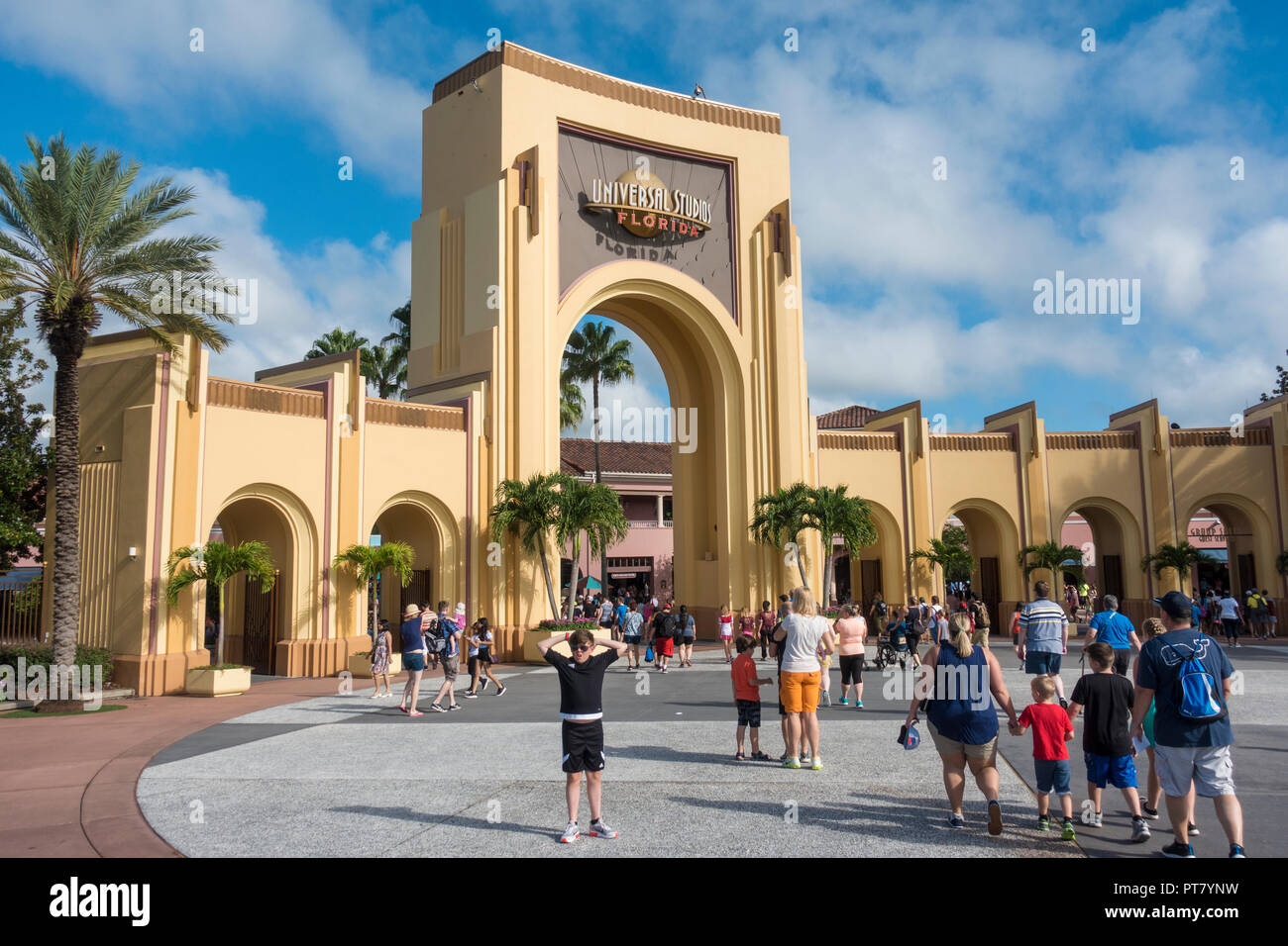 Entrance to Universal Studios Florida theme park in Orlando, Florida. Stock Photo