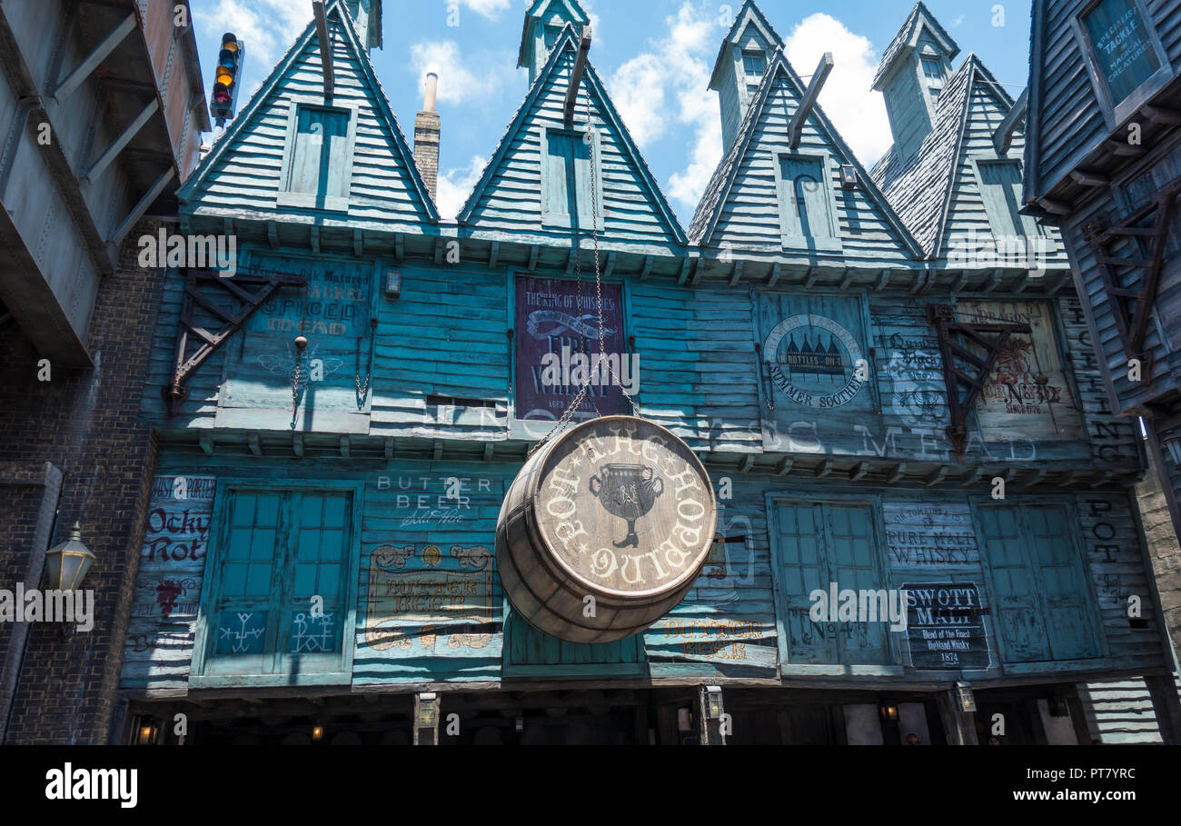 Diagon Alley area of Universal Studios Florida theme park in Orlando, Florida. Stock Photo