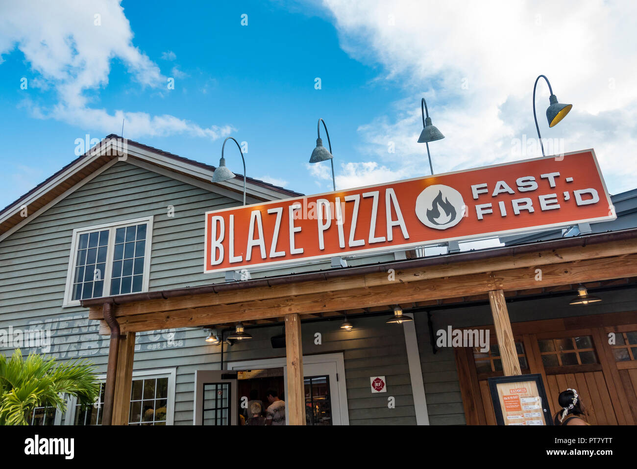 Blaze Pizza in Disney Springs, Walt Disney World, Orlando, Florida. Stock Photo