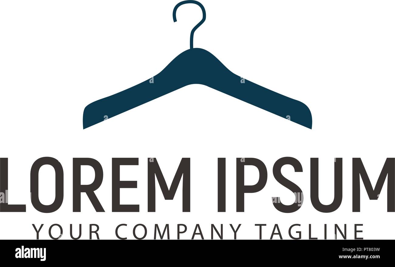Hanger Clothes Logo Design Concept Template Stock Vector Image Art