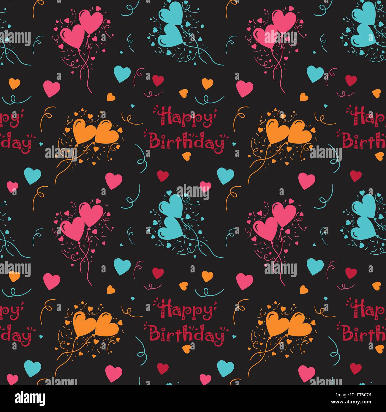 Happy birthday pattern Background Stock Vector Image & Art - Alamy