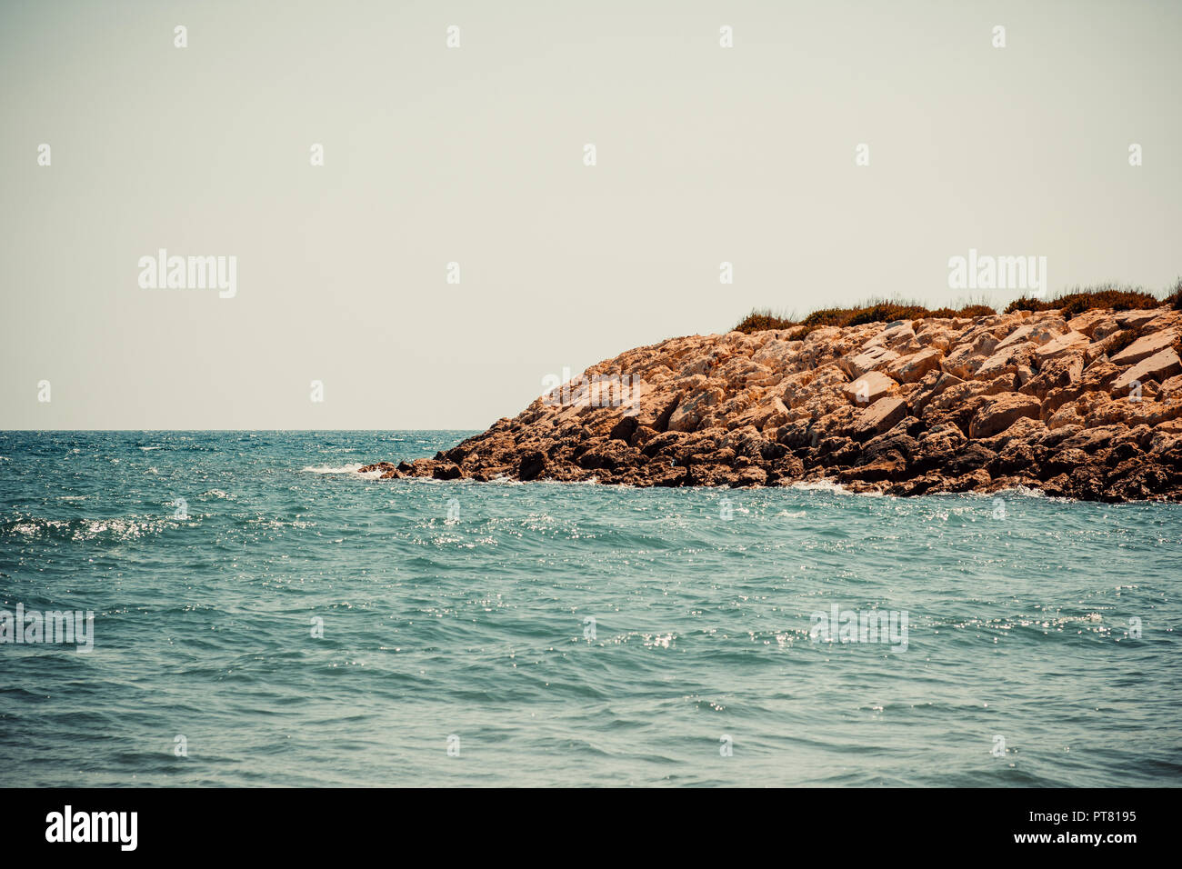 Panoramic view sea rocks hi-res stock photography and images - Alamy