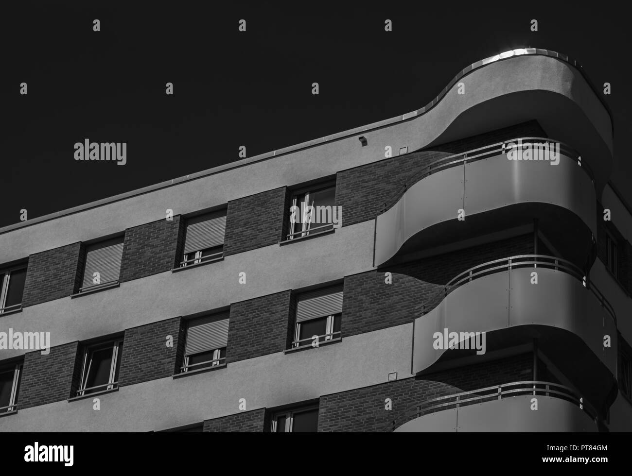 Picture Idea: Balconies Old Apartment Building Black And White Stock Photos Images