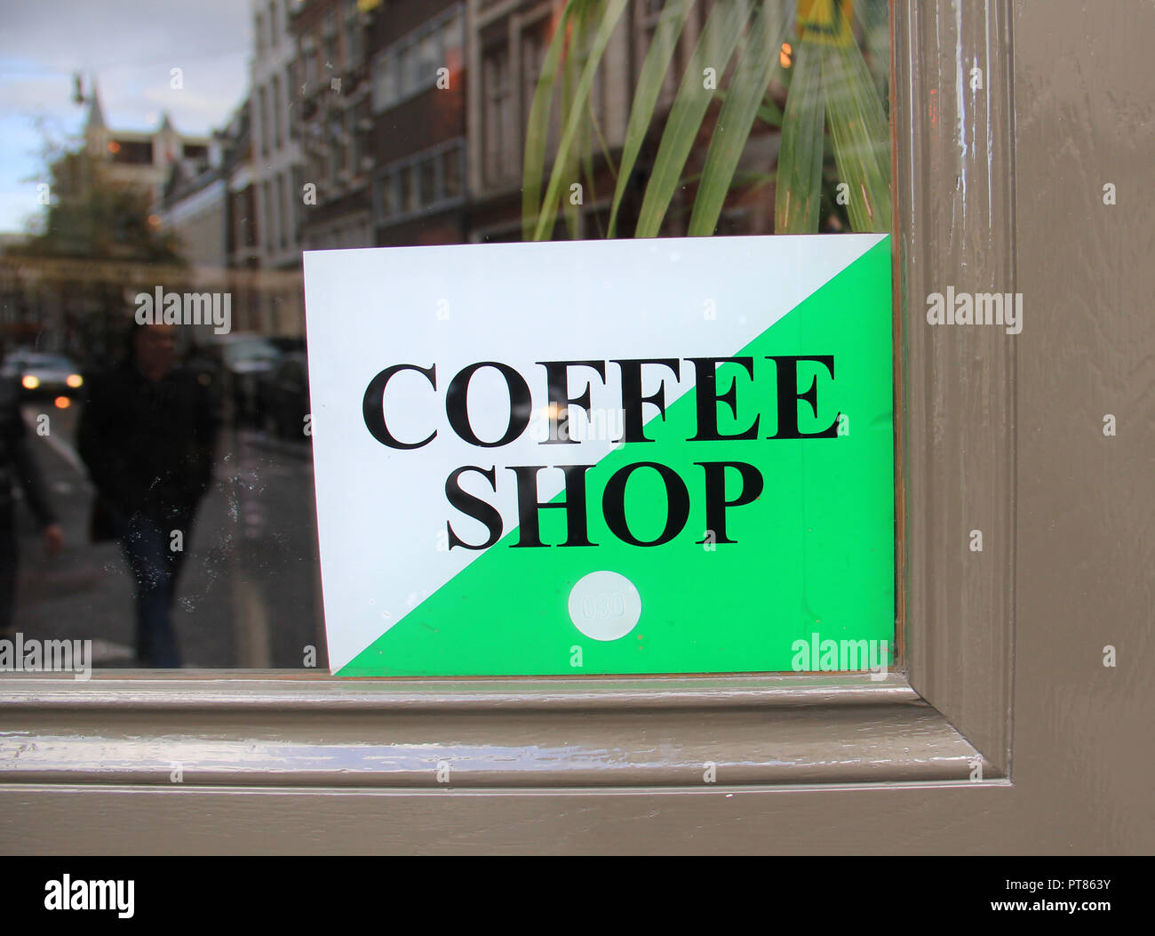 Coffee shop sign Amsterdam Stock Photo