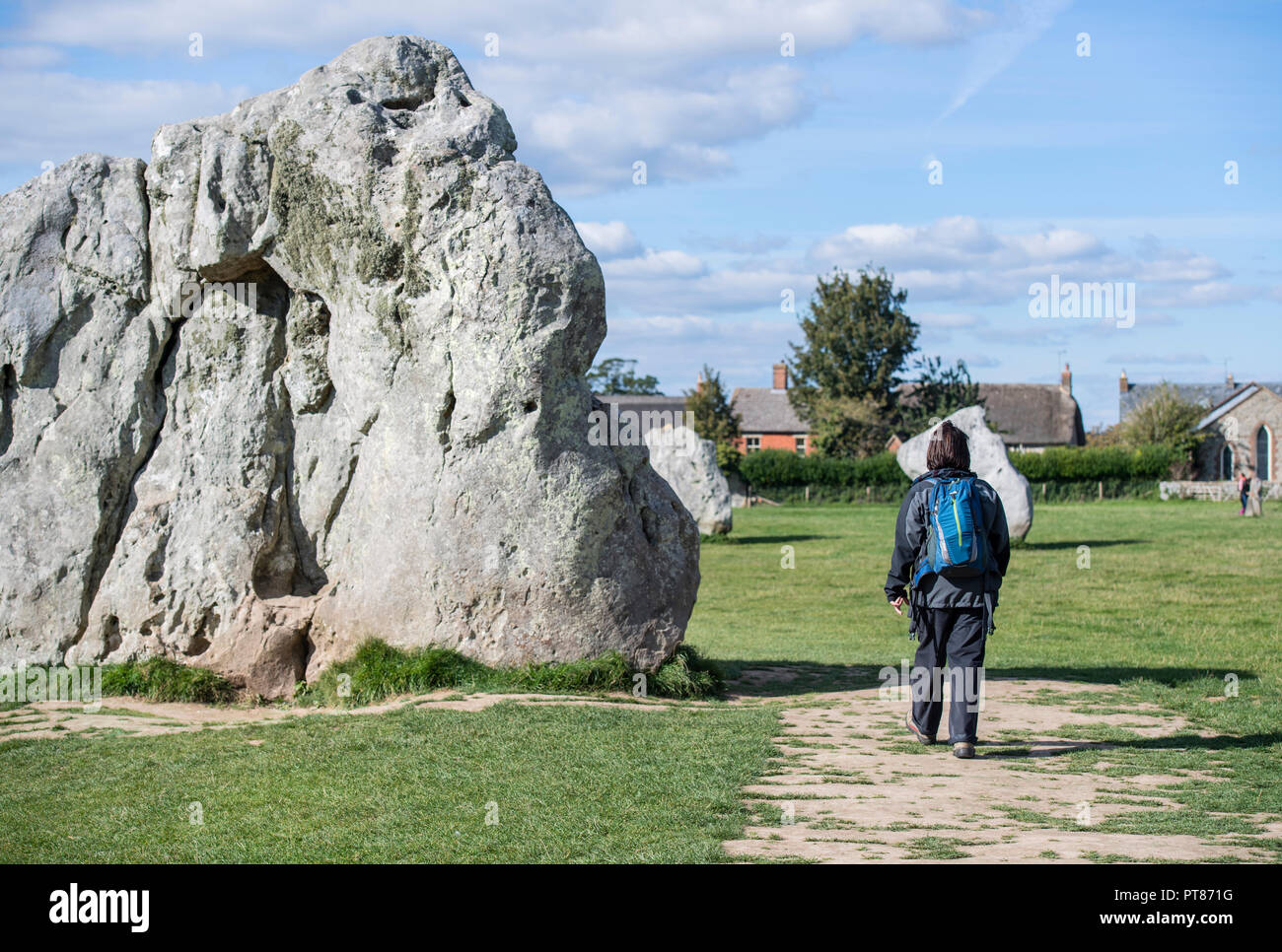 Stones at the Neolithic stone circles in Avebury, Wiltshire, England ...