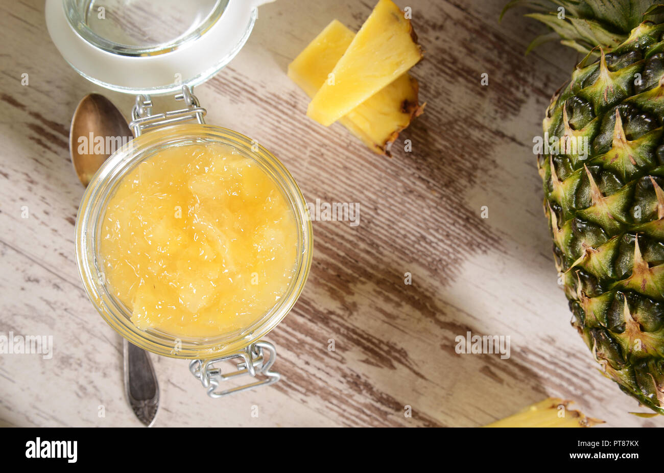Homemade pineapple jam Stock Photo Alamy