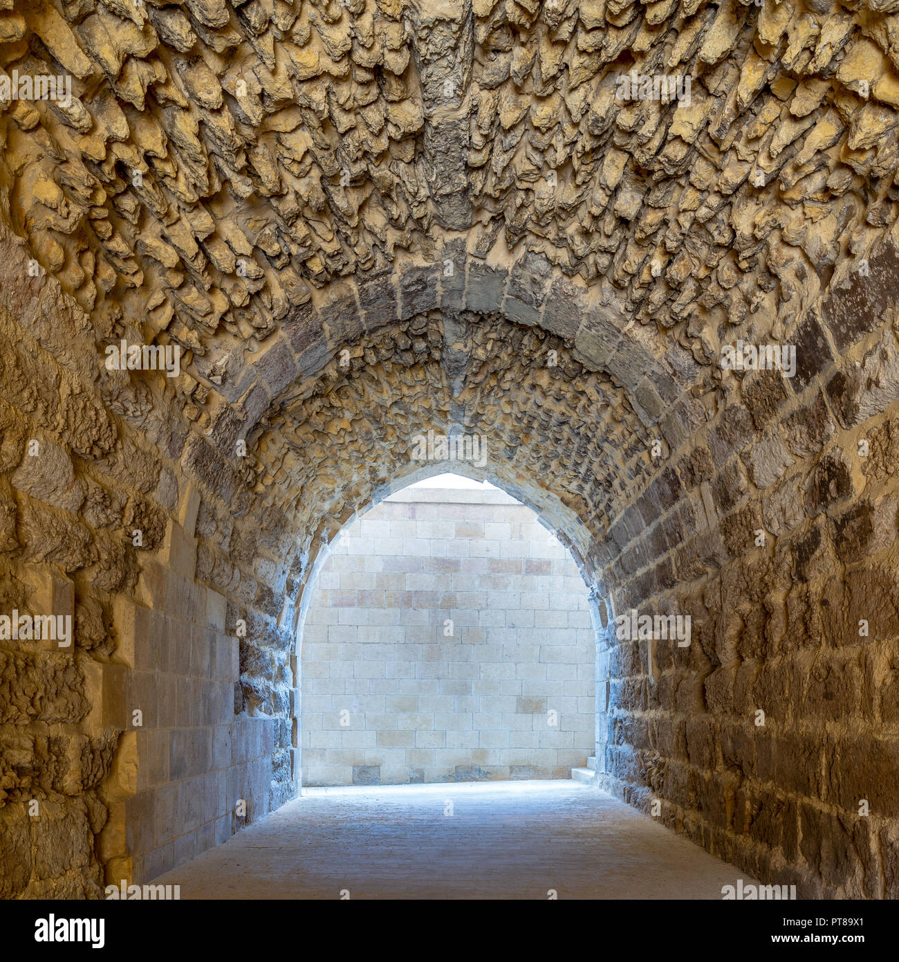 Mamluk era arched stones tunnel leading to Al-Muayyad Bimaristan ...