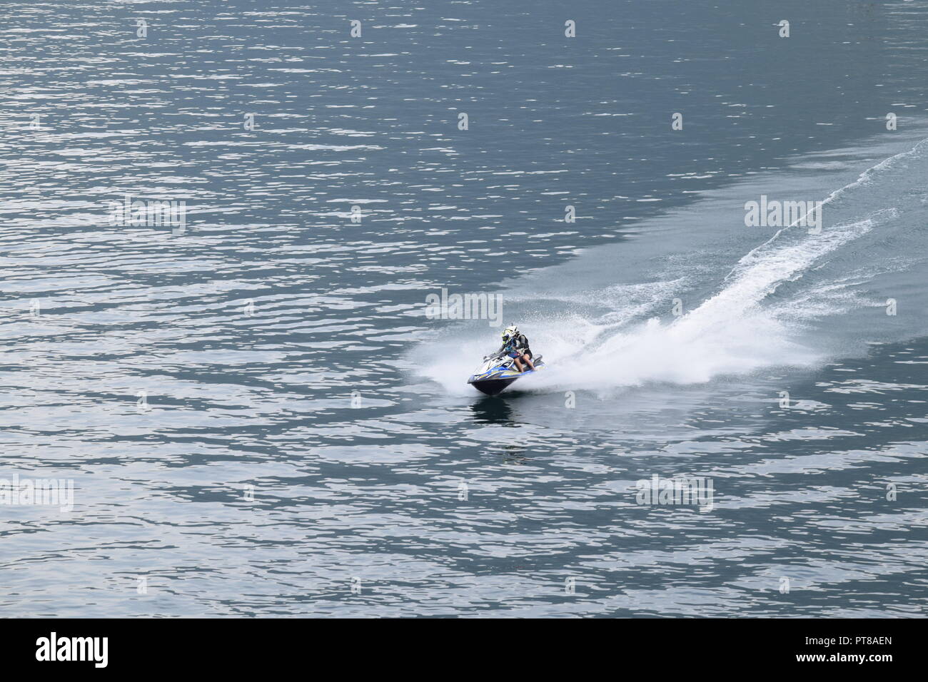 Jetskiing on Lake Como, Italy Stock Photo Alamy