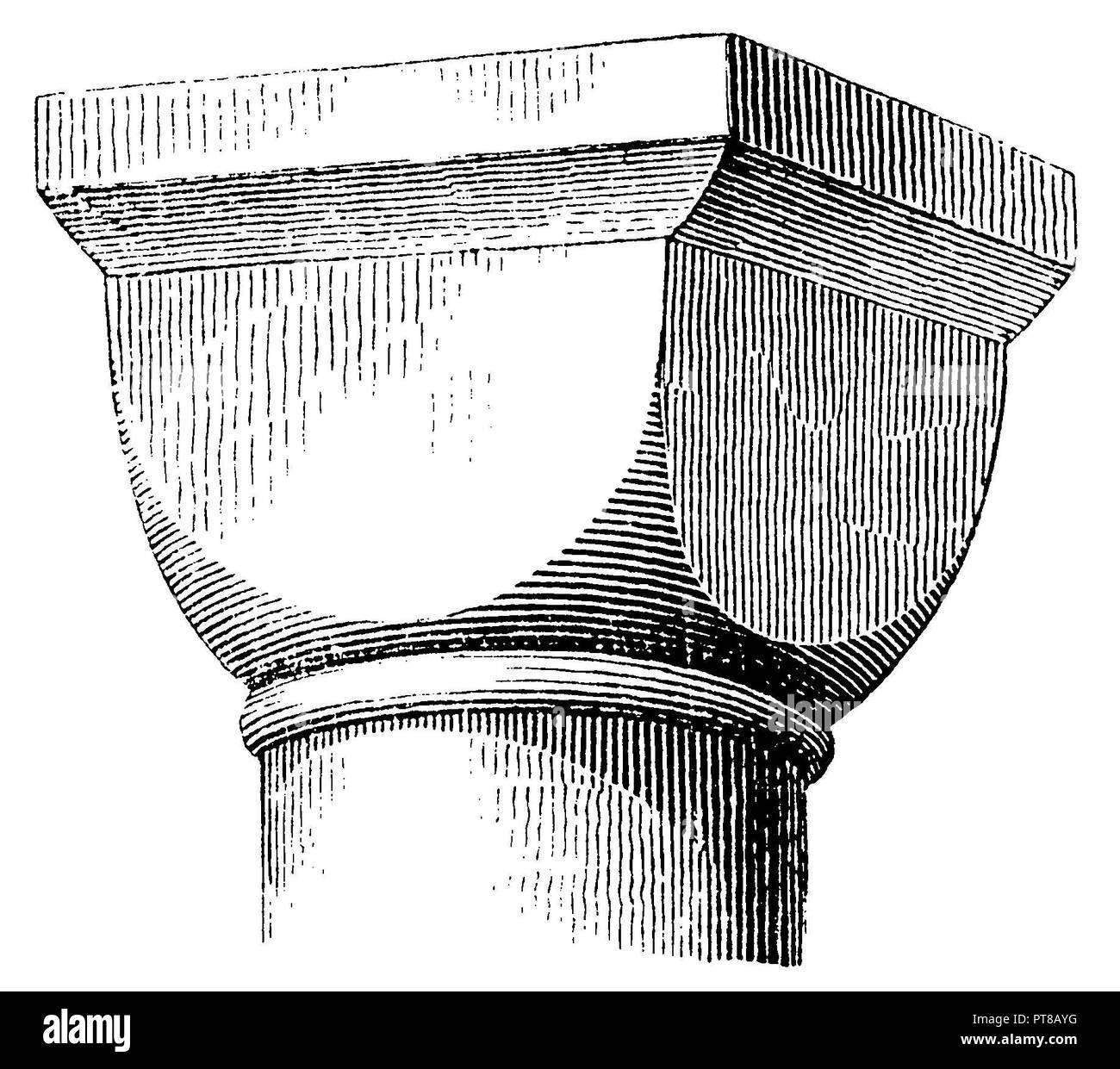 cushion capital, 1870 Stock Photo Alamy