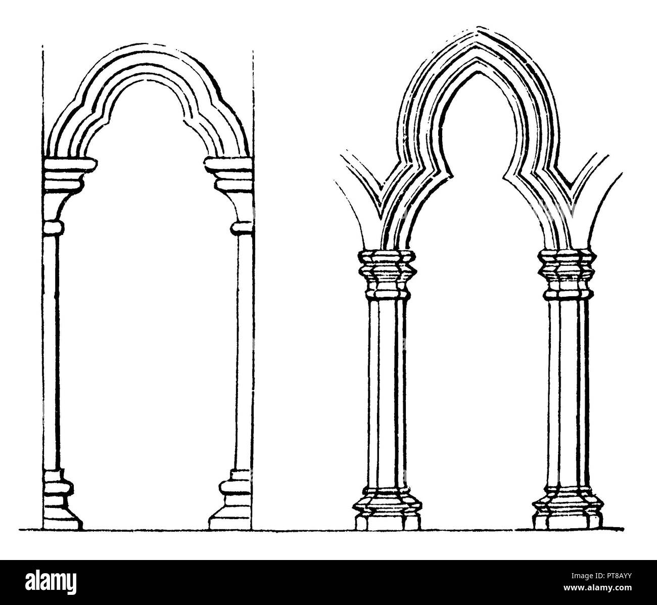 Trefoil arches Black and White Stock Photos & Images Alamy