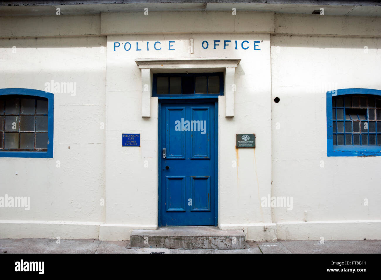 The Old Police Station, Peel, Crown Street, Isle of Man Stock Photo