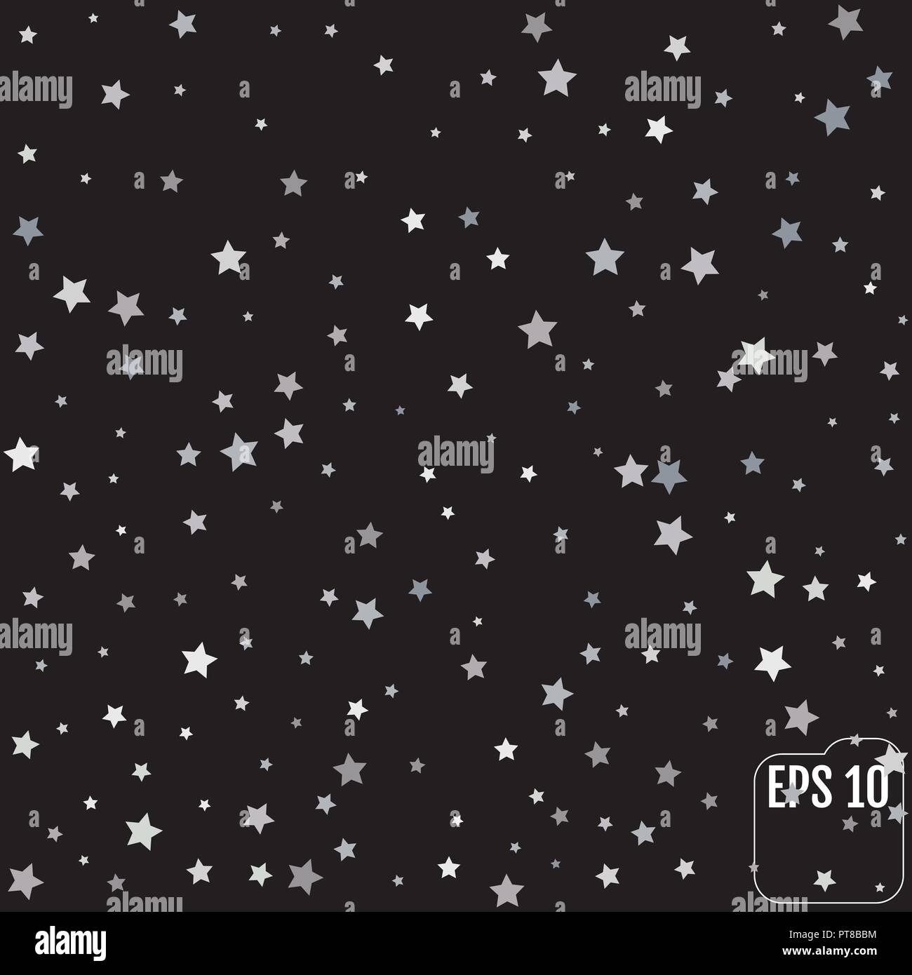 Silver Stars Falling From The Sky On Black Background Abstract Background Glitter Pattern For Banner Vector Illustration Stock Vector Image Art Alamy