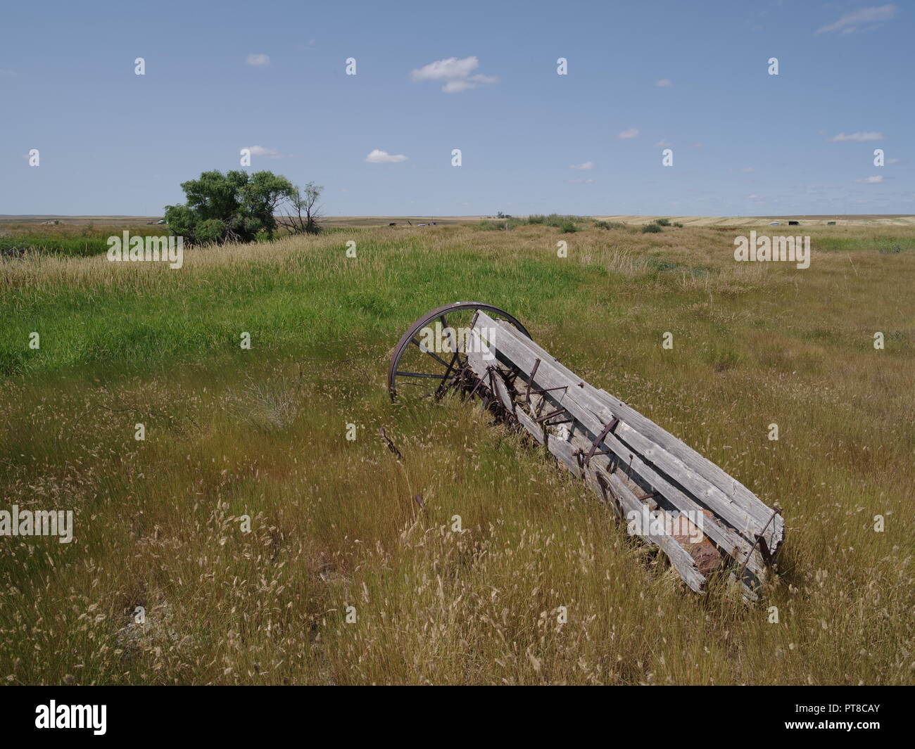 Abandoned farm machinery, Saskatchewan, Canada, Brian Martin RMSF, large file size Stock Photo