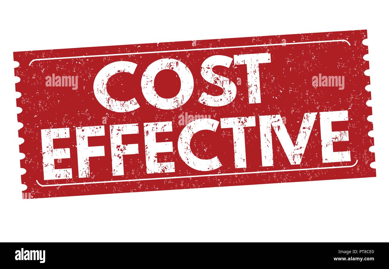 Cost effective sign or stamp on white background, vector illustration