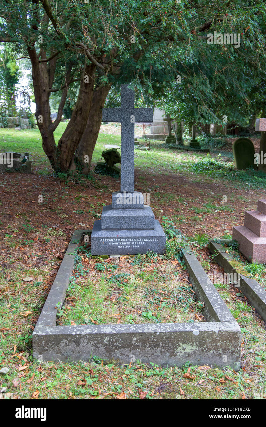 The Grave of Alexander Charles Lascelles at Holy Trinity, Newton St