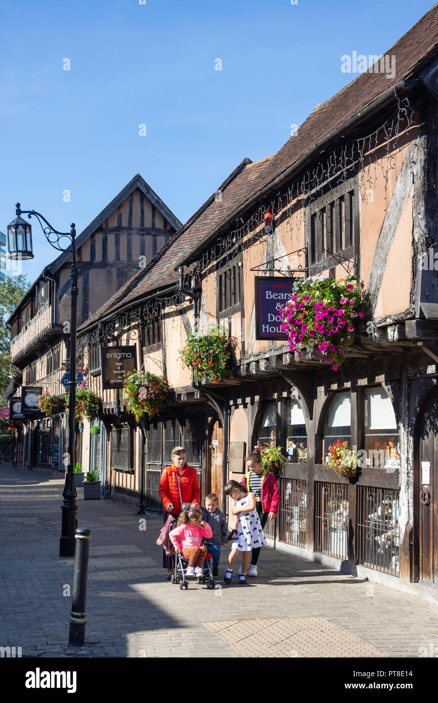14th century timber-framed buildings, Spon Street, Coventry, West Midlands, England, United Kingdom Stock Photo