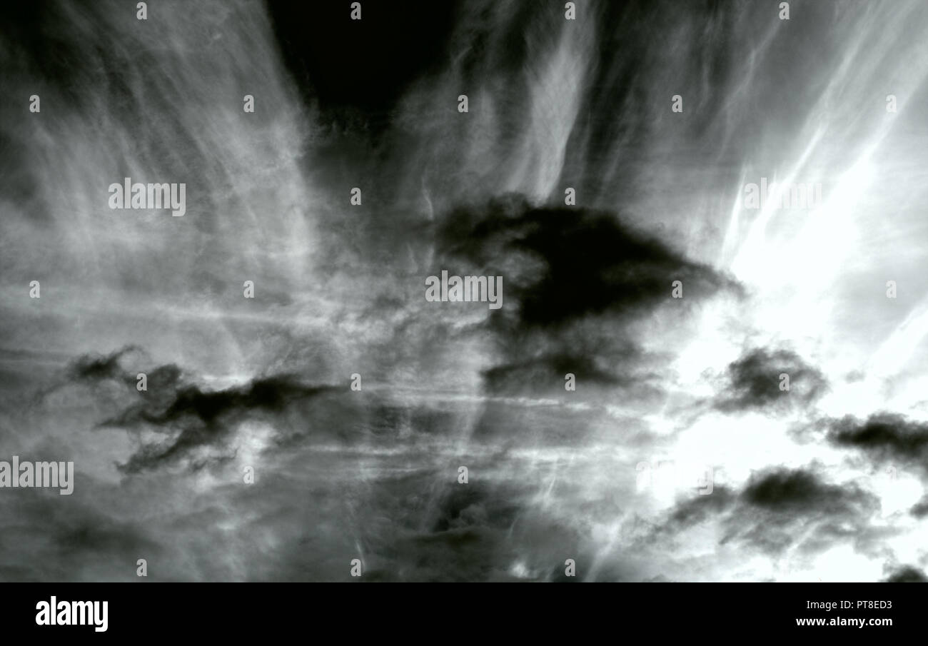 Cirrus clouds black and white hi-res stock photography and images - Alamy