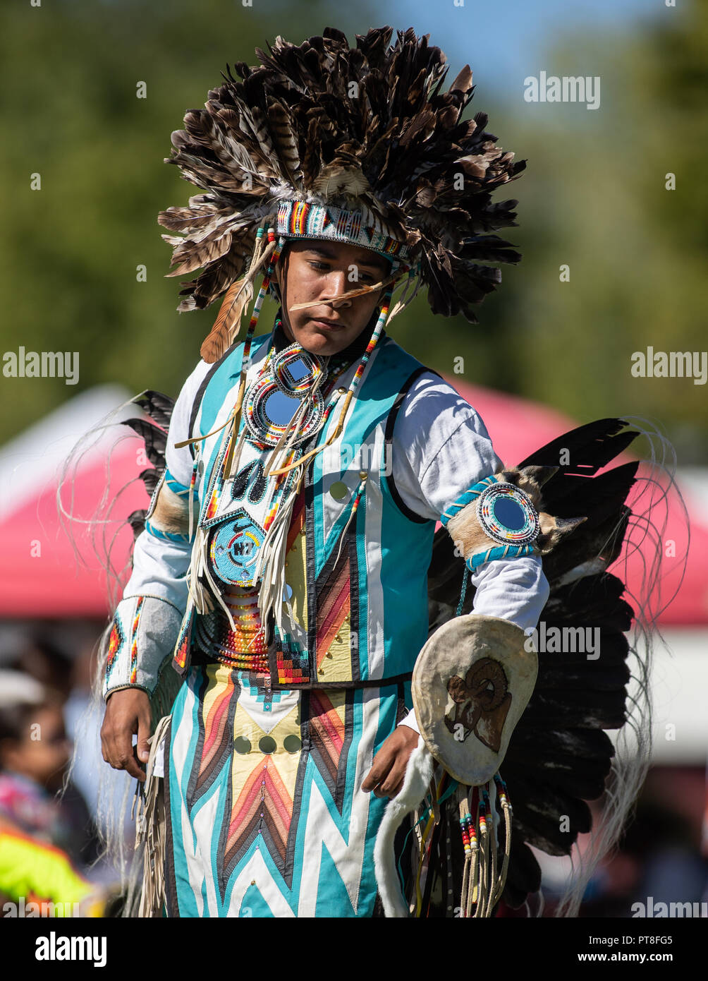 Participants dancing Native American style at the Stillwater Pow Wow in ...