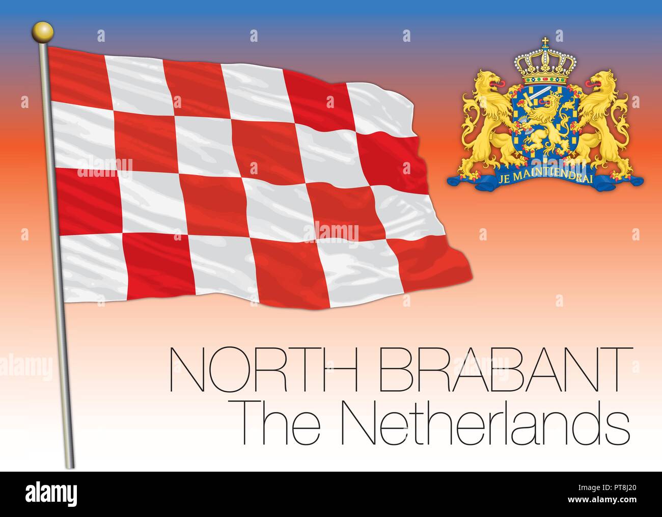 Flag Of North Brabant Stock Vector Images Alamy
